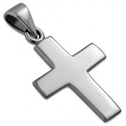 Small Simple Sterling Silver Cross Pendant, pn353